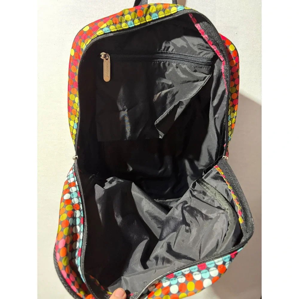 LeSportsac Backpack Colorful Polka Dot Print‎ Nylon Multi